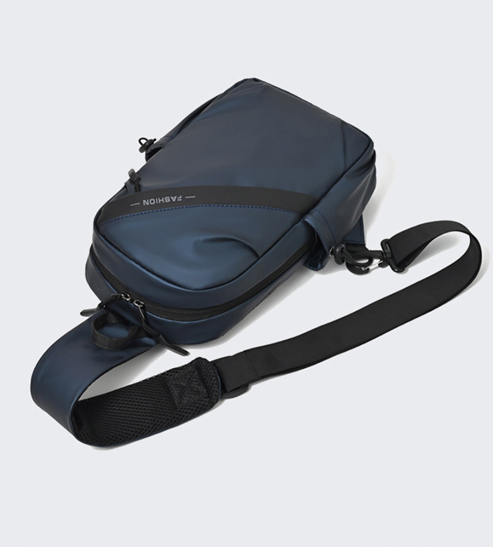 Blue Solid Crossbody Sling Bag
