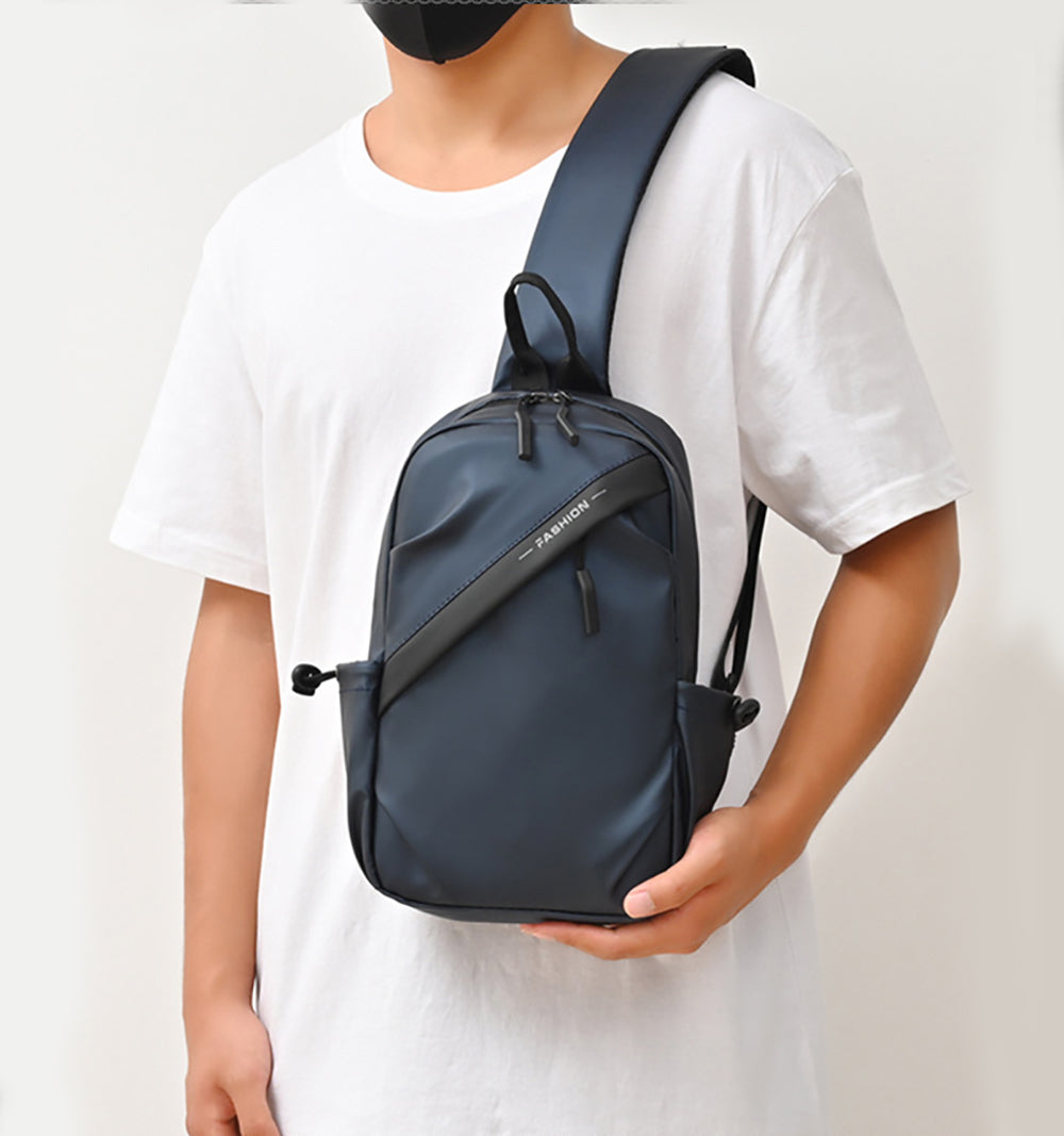 Blue Solid Crossbody Sling Bag
