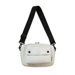 White Solid Crossbody Shoulder Bag