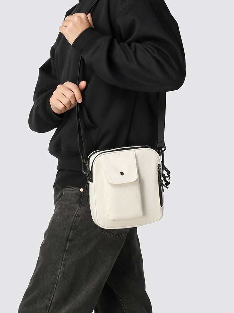 Black Solid One Handle Sling Bag
