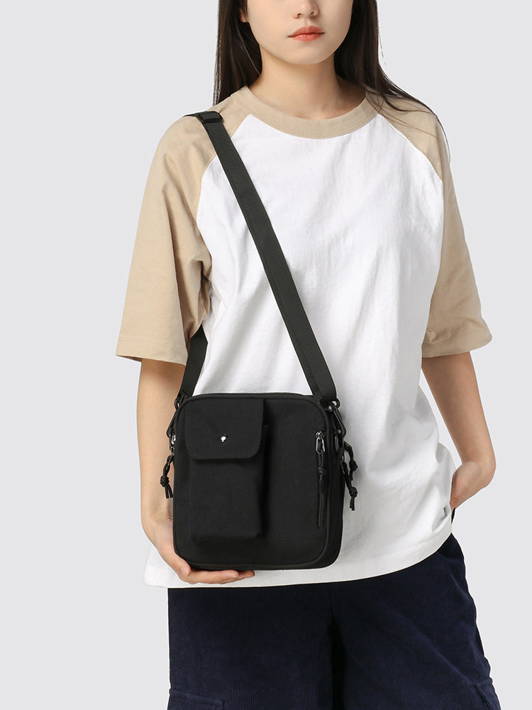 Black Solid One Handle Sling Bag