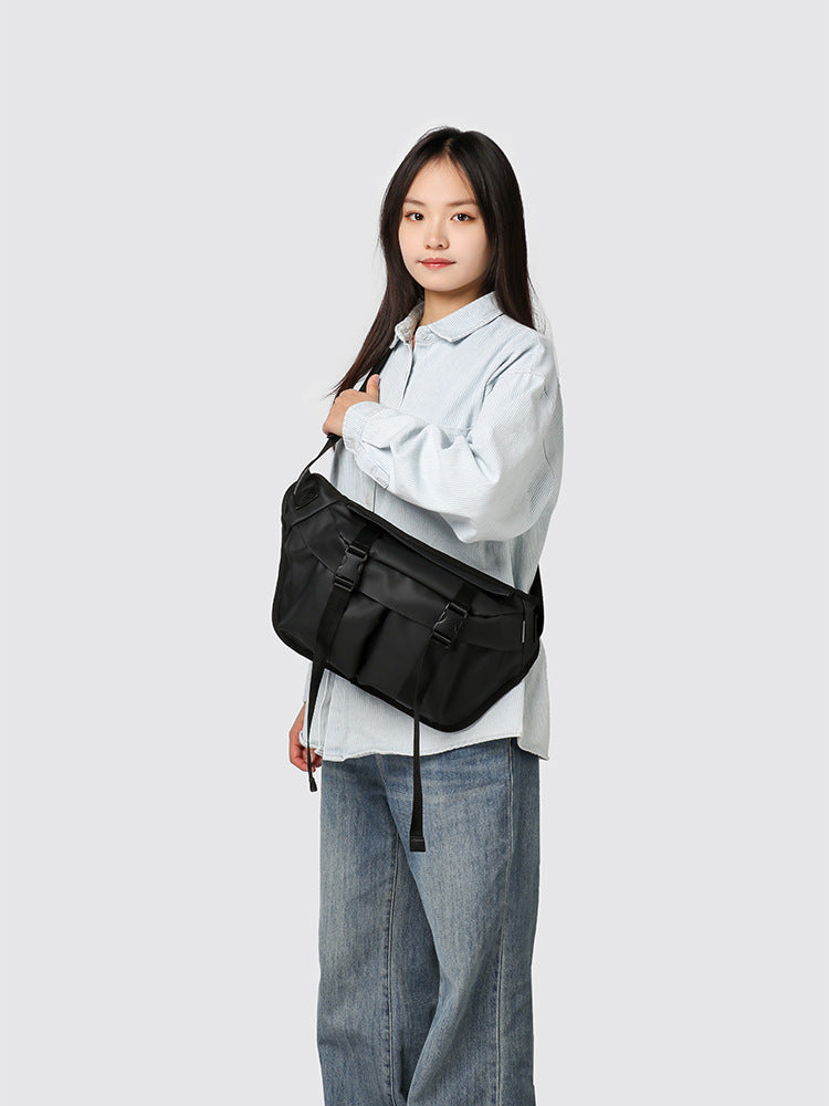 Black Solid One Handle Hobo Bag