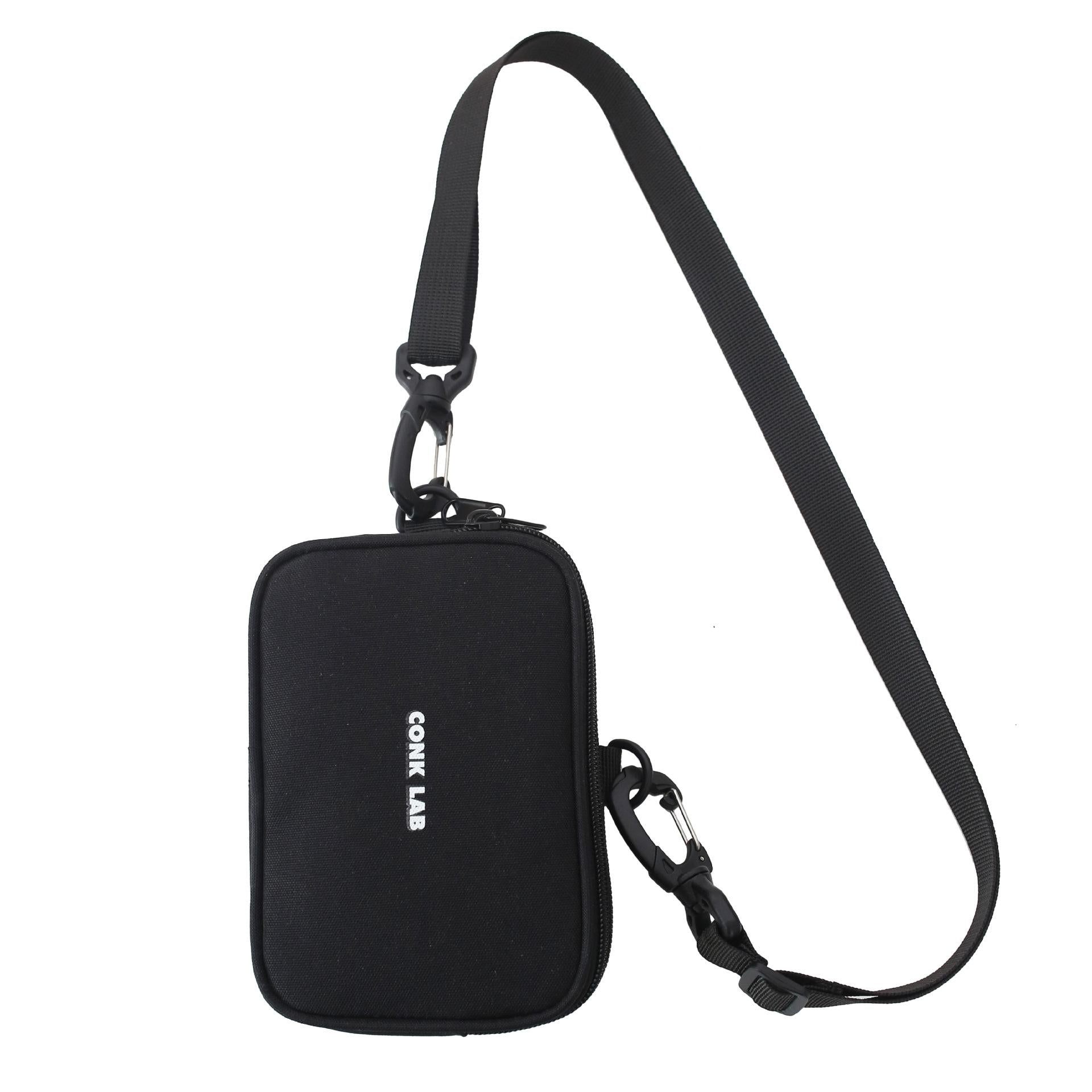 Black Solid Crossbody Sling Bag