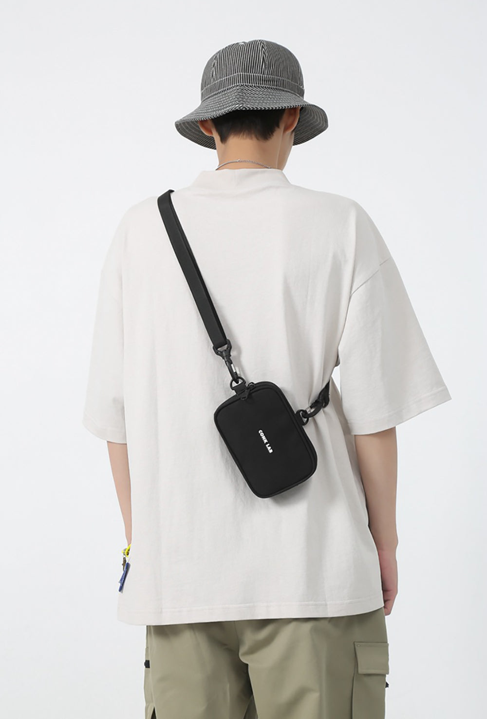 Black Solid Crossbody Sling Bag