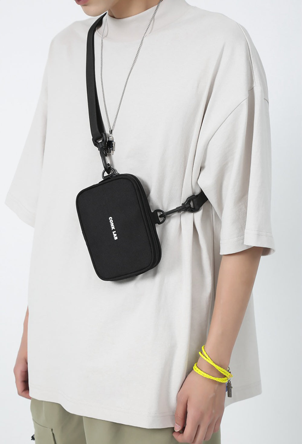Black Solid Crossbody Sling Bag