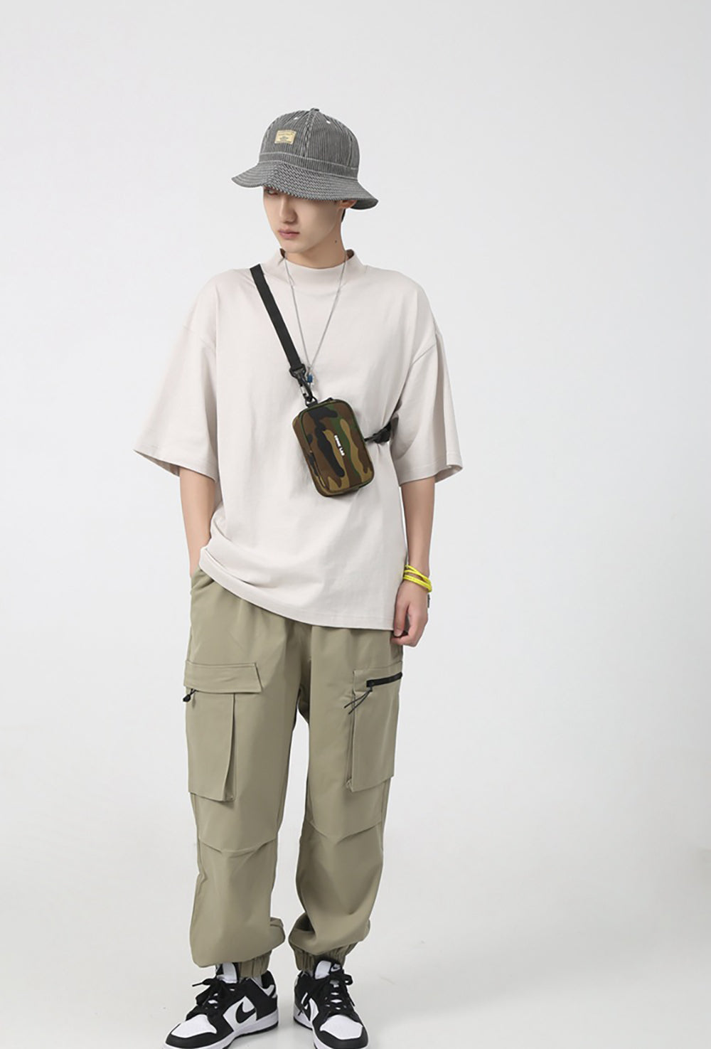 Green Solid Crossbody Sling Bag