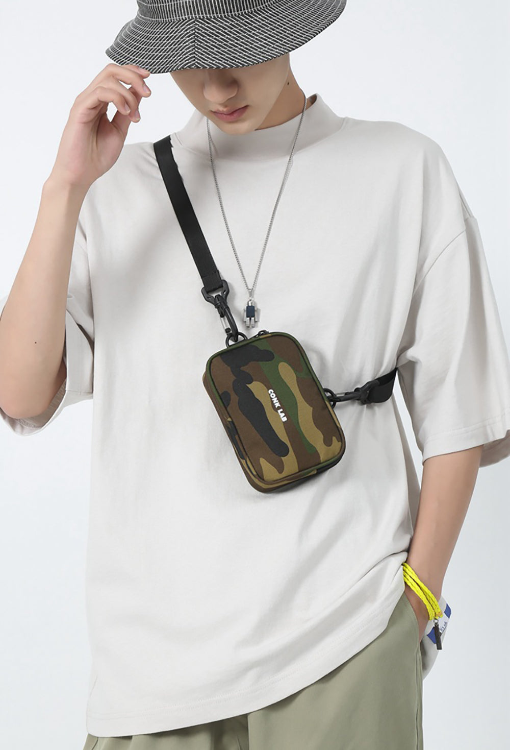 Green Solid Crossbody Sling Bag
