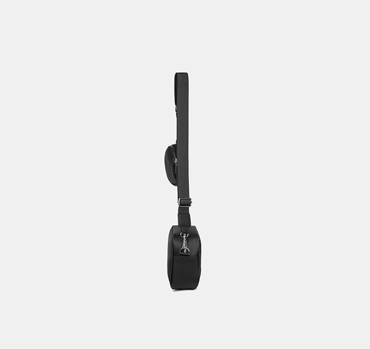 Black Solid One Handle Sling Bag