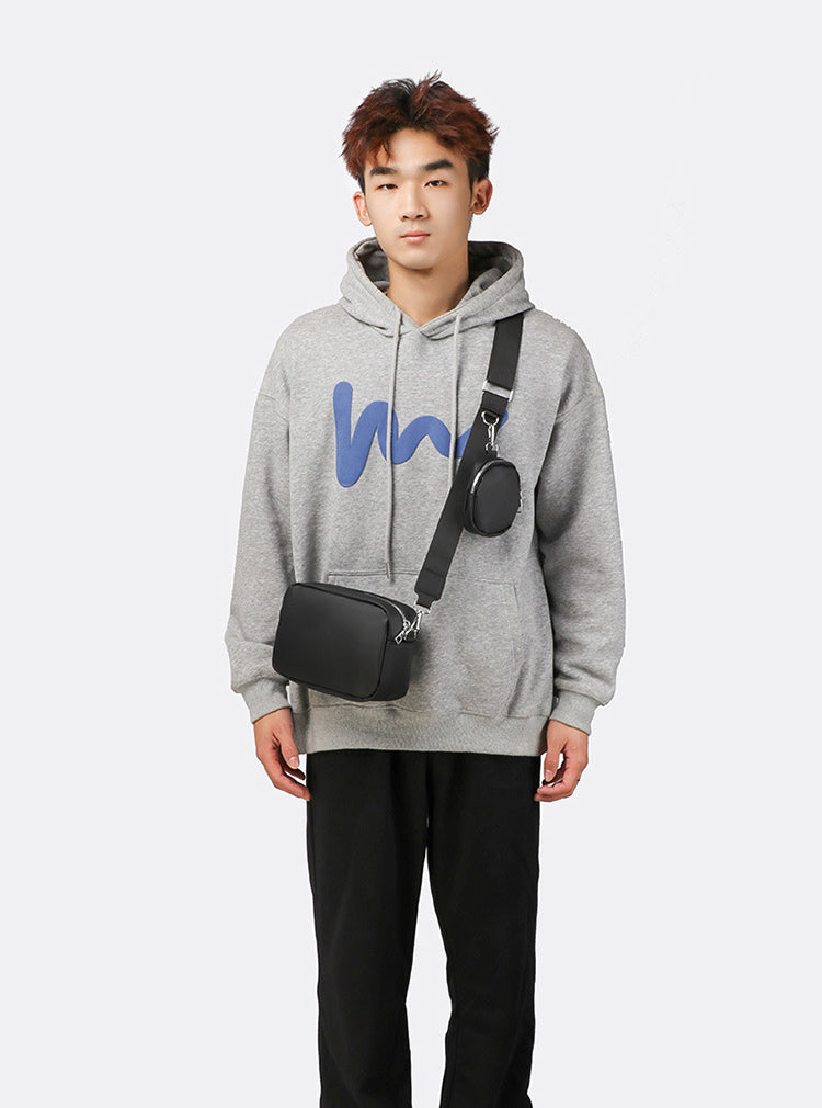 Black Solid One Handle Sling Bag
