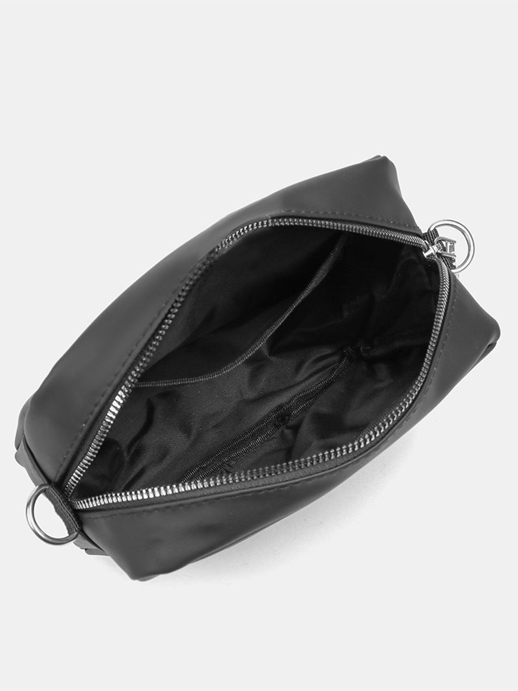 Black Solid One Handle Sling Bag
