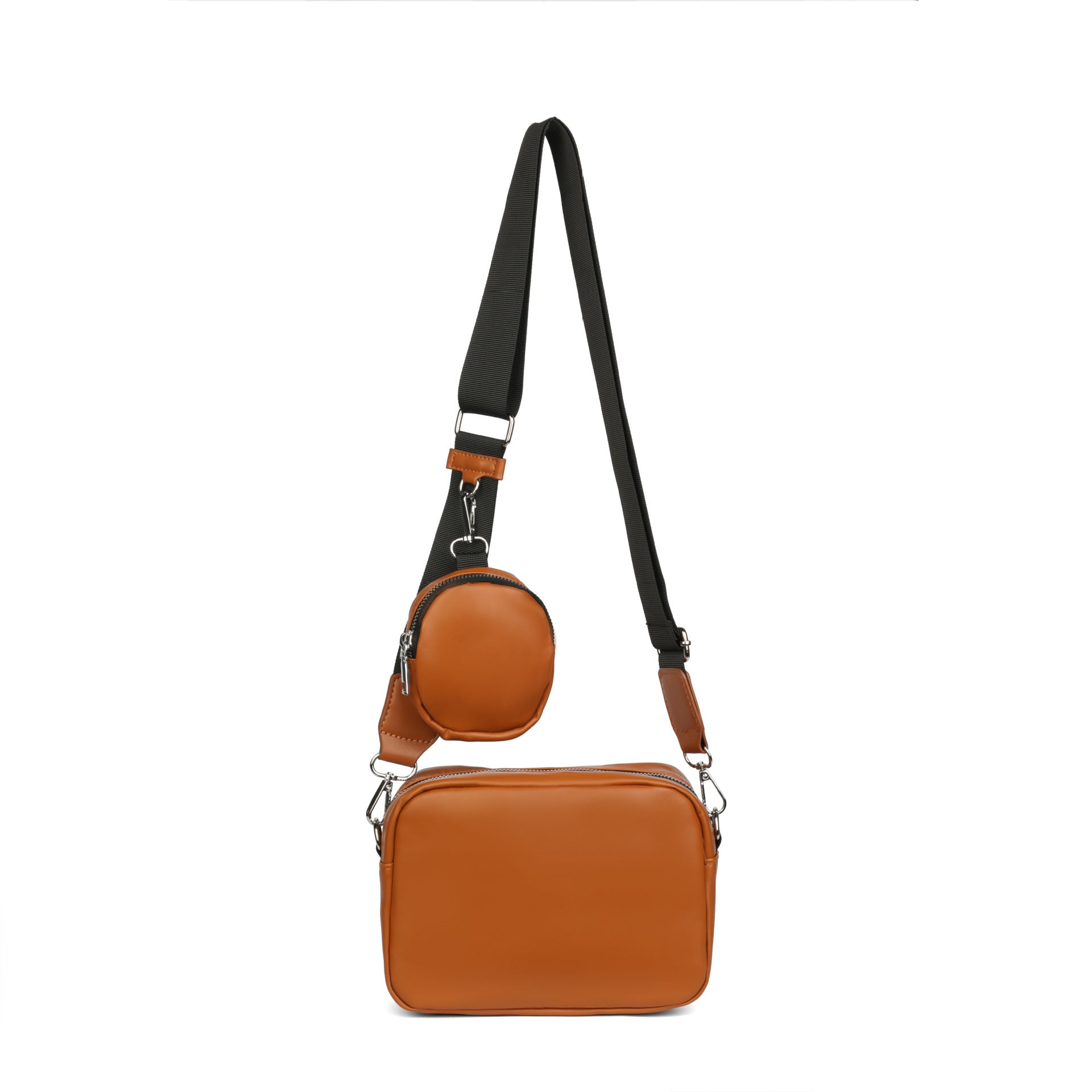 Black Solid One Handle Sling Bag