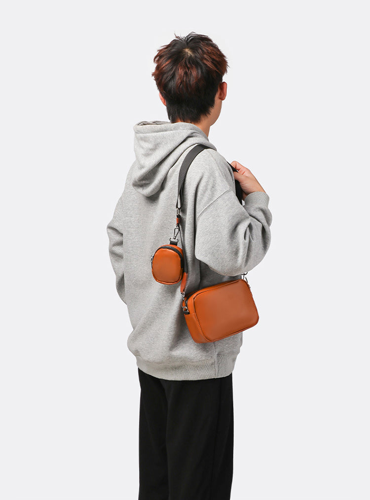 Black Solid One Handle Sling Bag