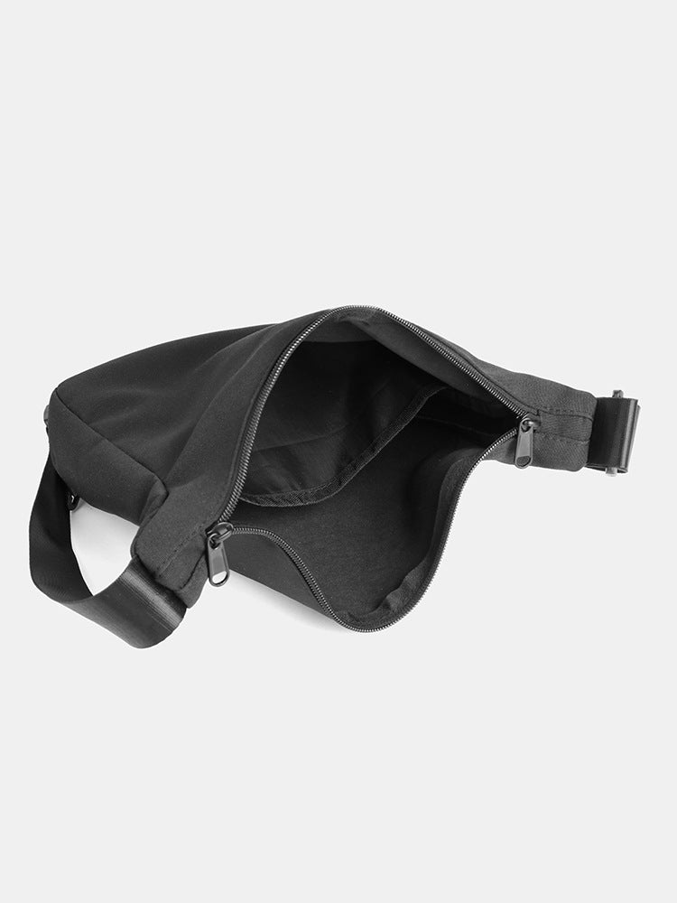 Black Solid One Handle Sling Bag