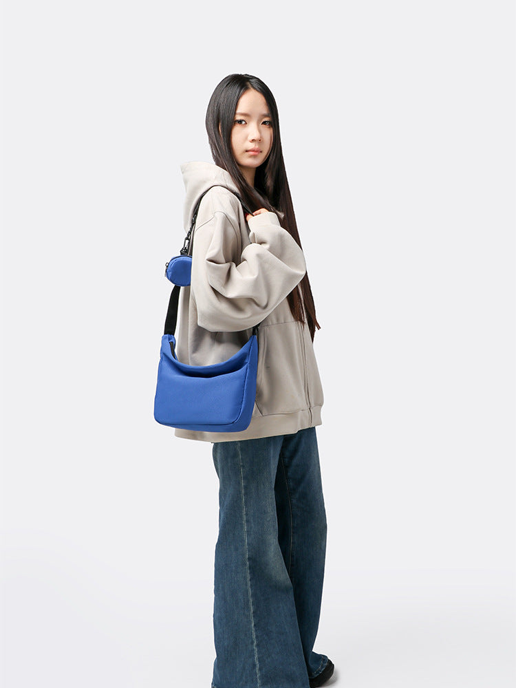 Black Solid One Handle Sling Bag