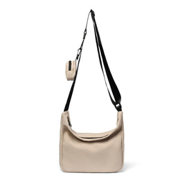 Black Solid One Handle Sling Bag