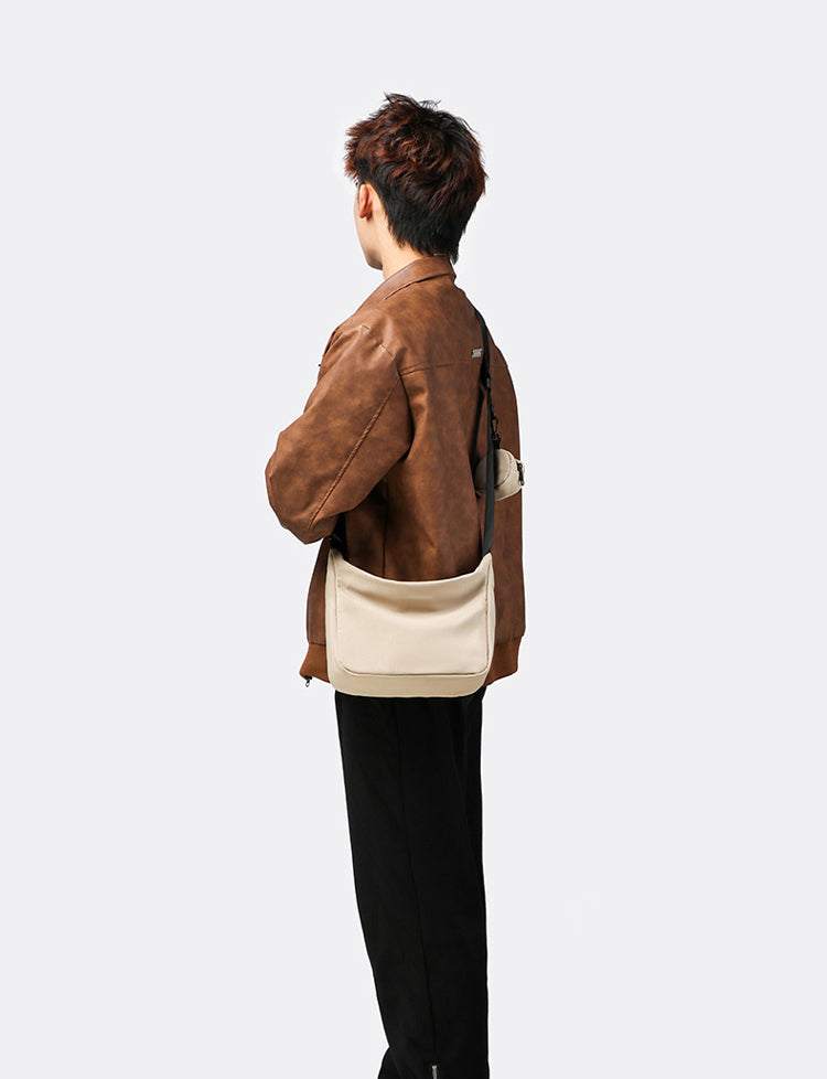 Black Solid One Handle Sling Bag