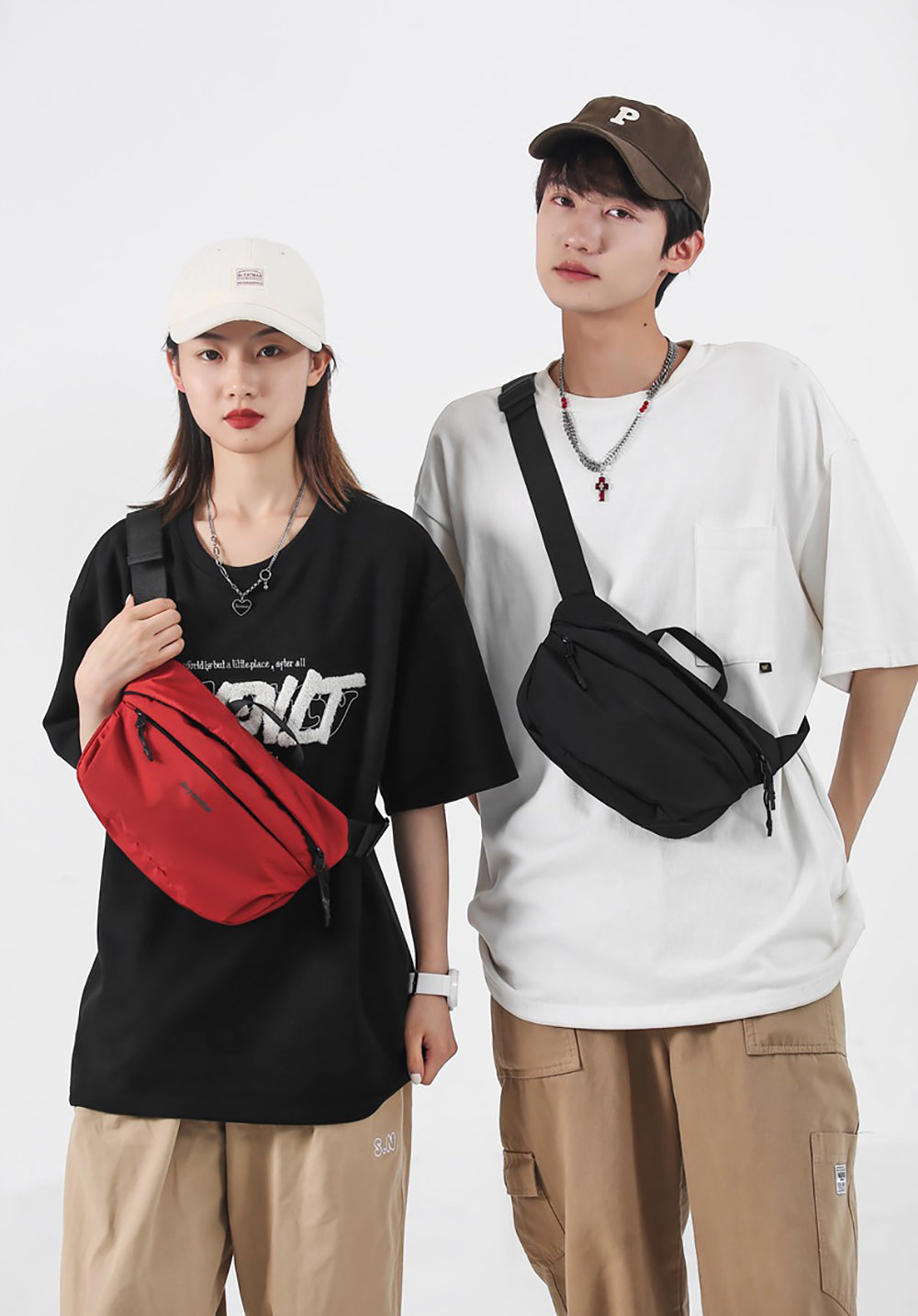 Red Solid Crossbody Sling Bag