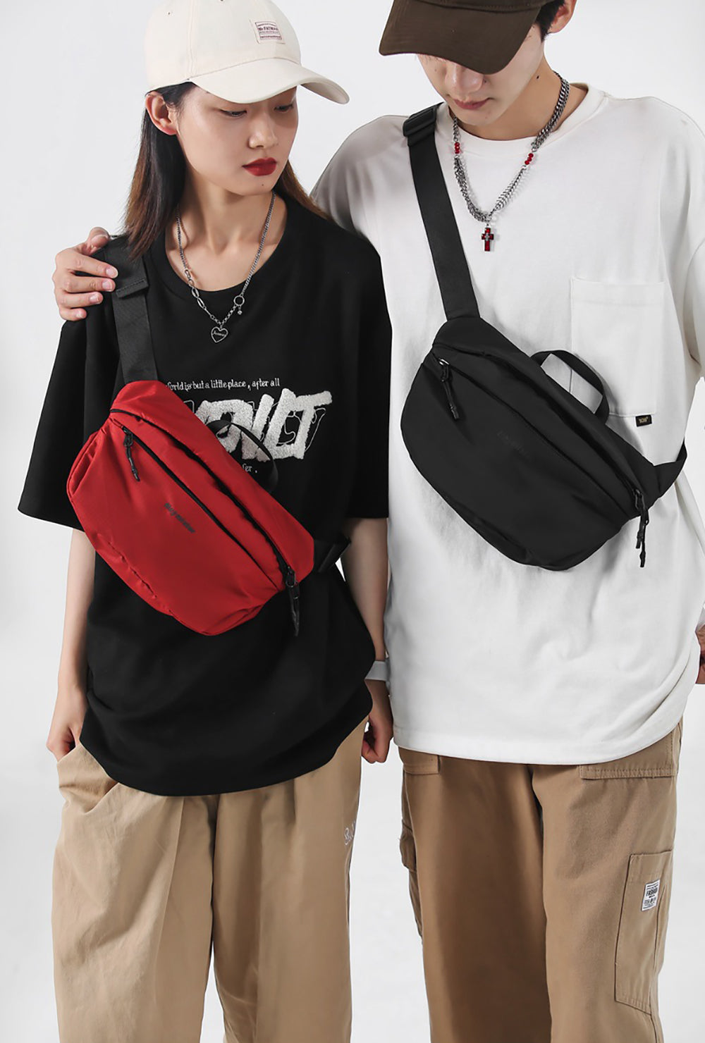 Red Solid Crossbody Sling Bag