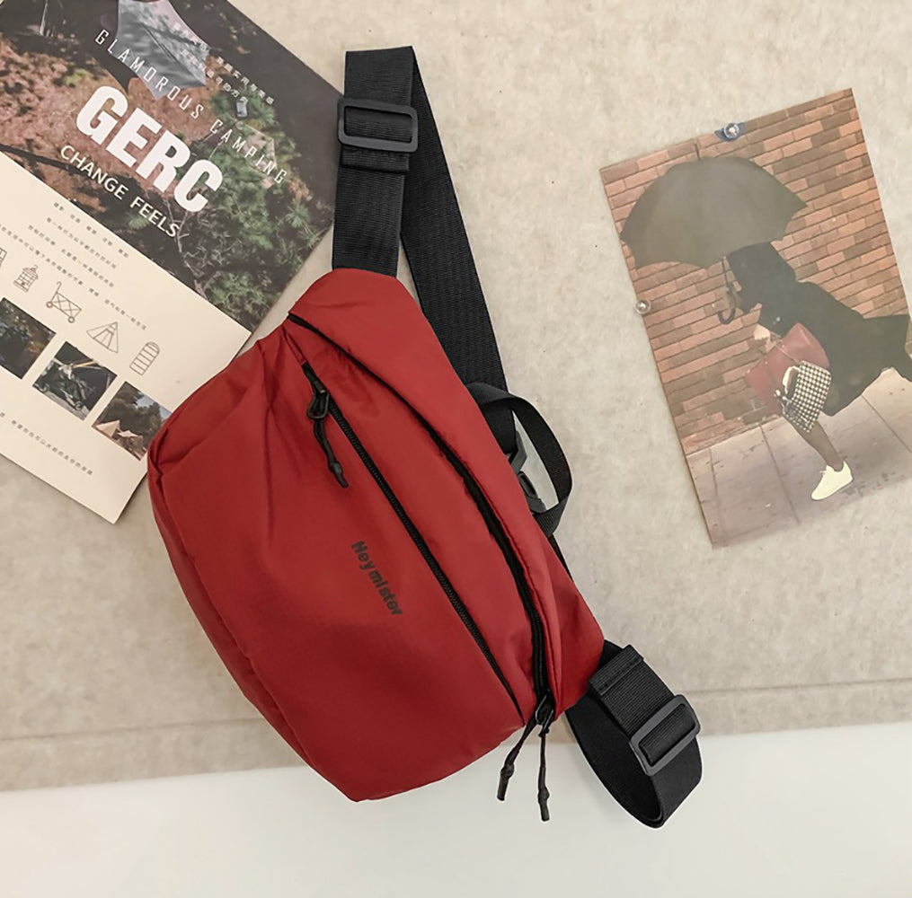 Red Solid Crossbody Sling Bag