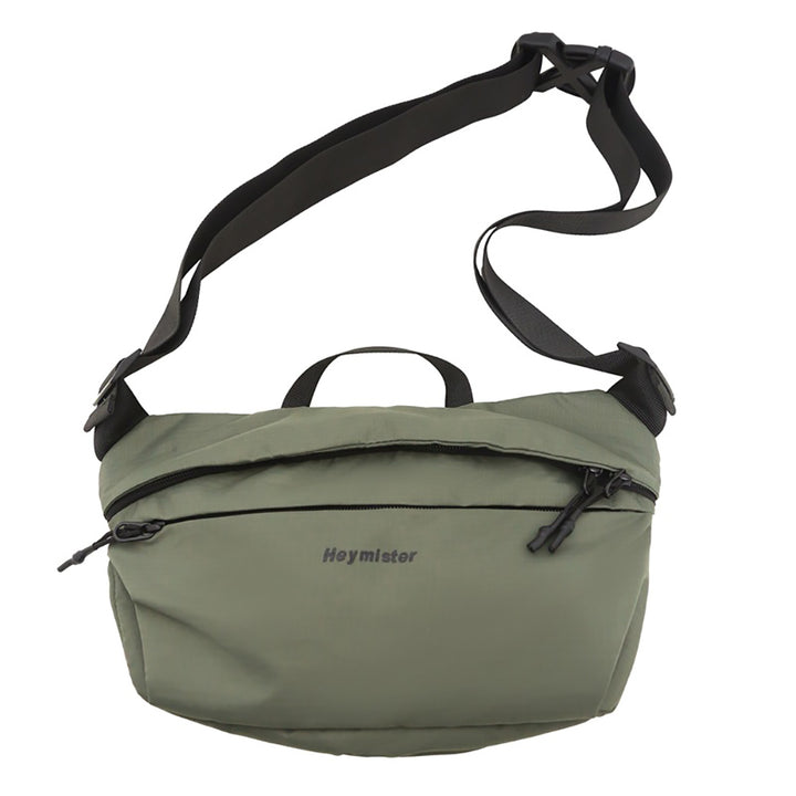 Grey Solid Crossbody Sling Bag