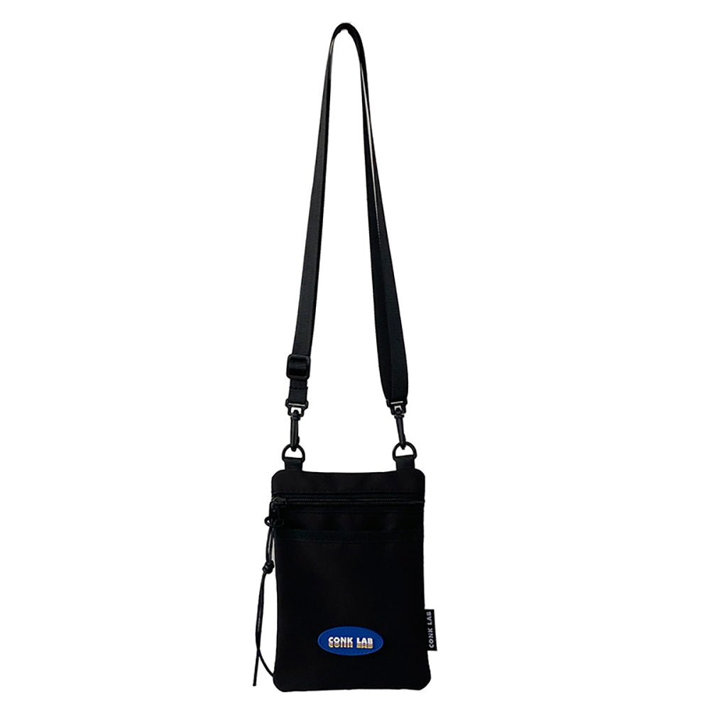 Black Solid Crossbody Sling Bag