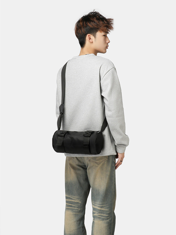 Black Solid One Handle Sling Bag