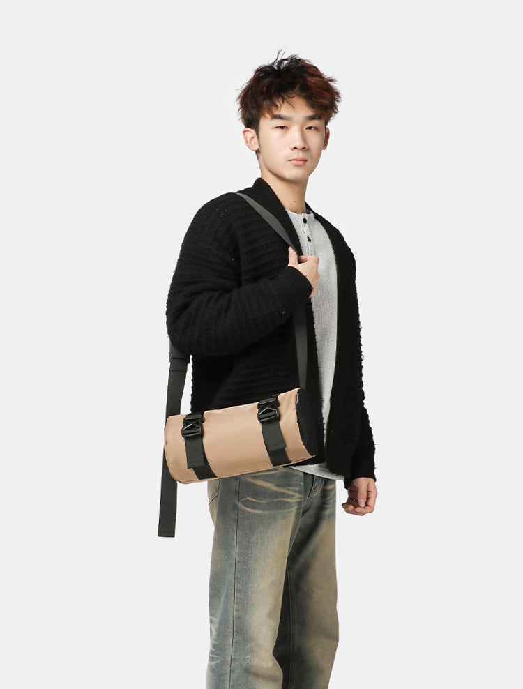 Black Solid One Handle Sling Bag