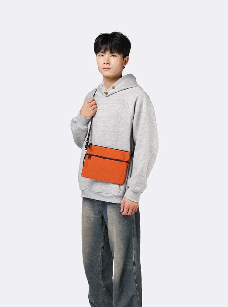 Black Solid One Handle Sling Bag