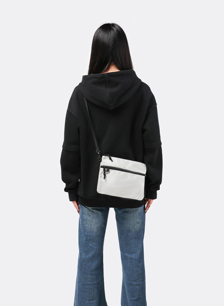 Black Solid One Handle Sling Bag
