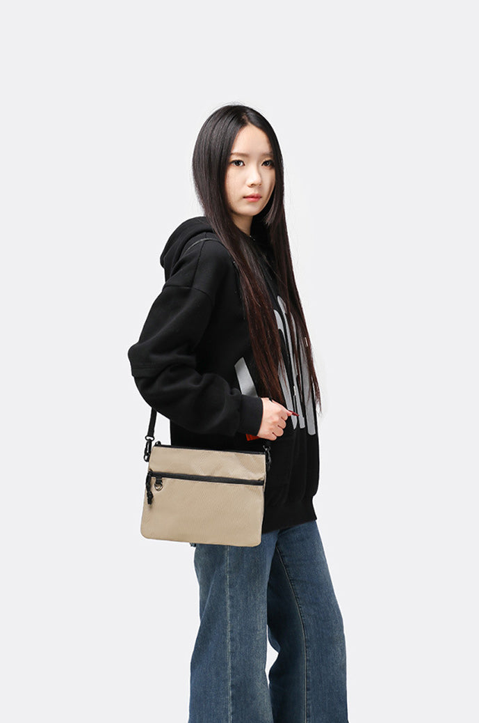 Black Solid One Handle Sling Bag