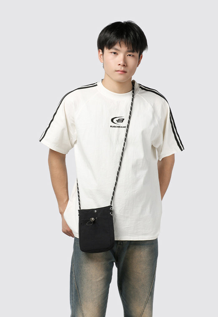 Black Solid One Handle Sling Bag