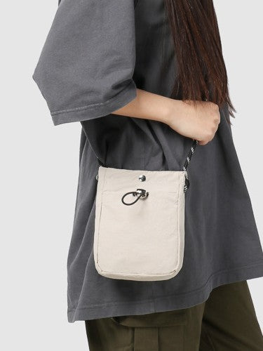 Black Solid One Handle Sling Bag