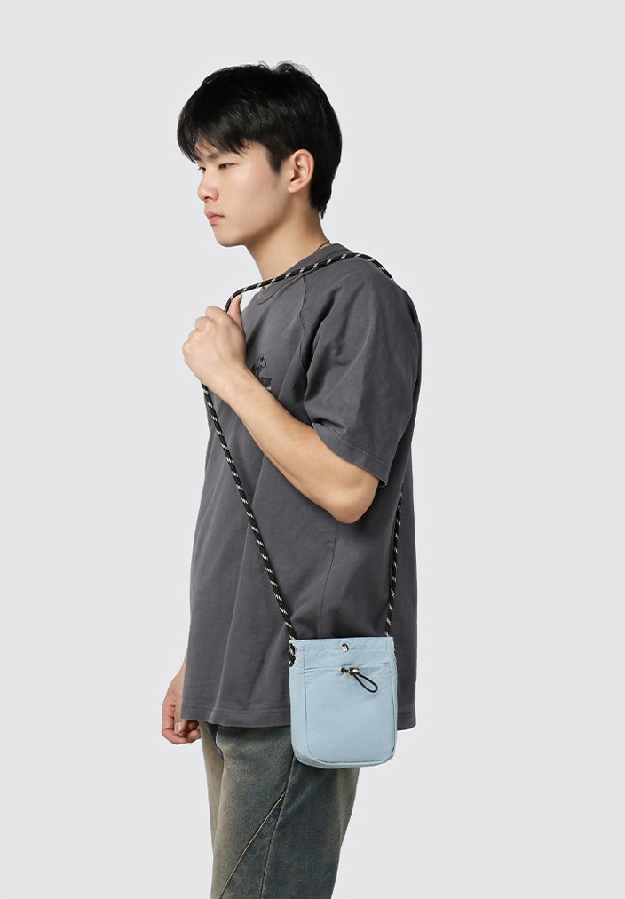 Black Solid One Handle Sling Bag