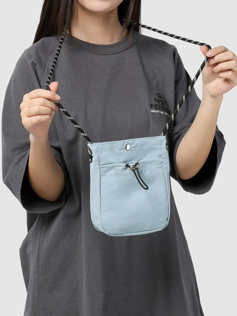 Black Solid One Handle Sling Bag