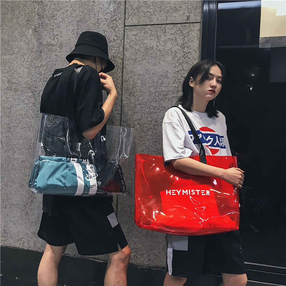 Printed Shopper Tote Bag
