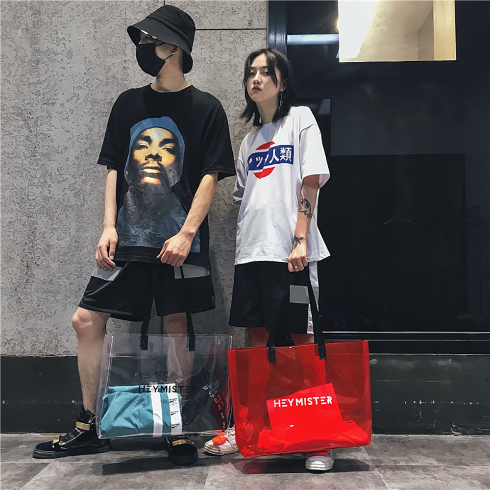 Printed Shopper Tote Bag