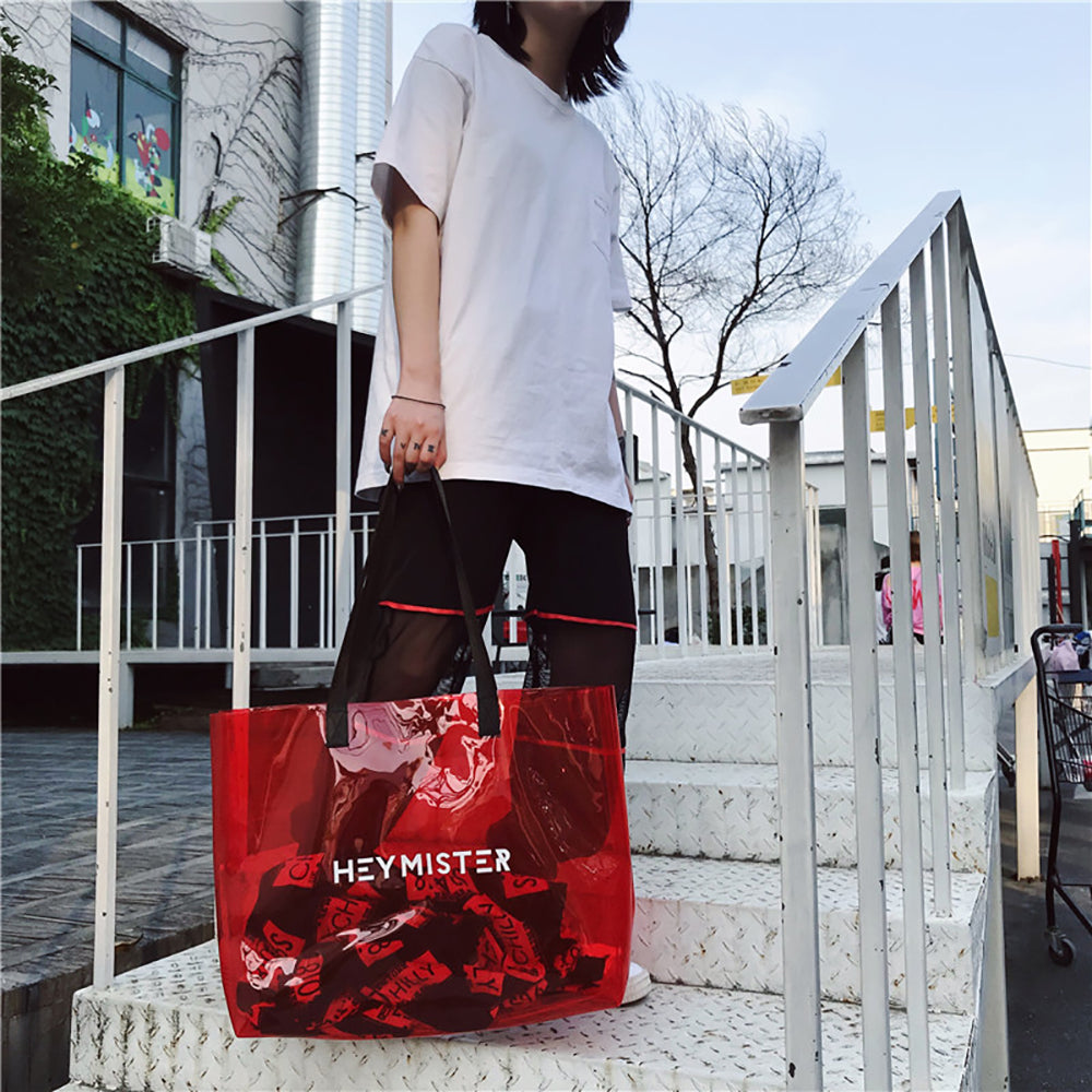 Printed Shopper Tote Bag