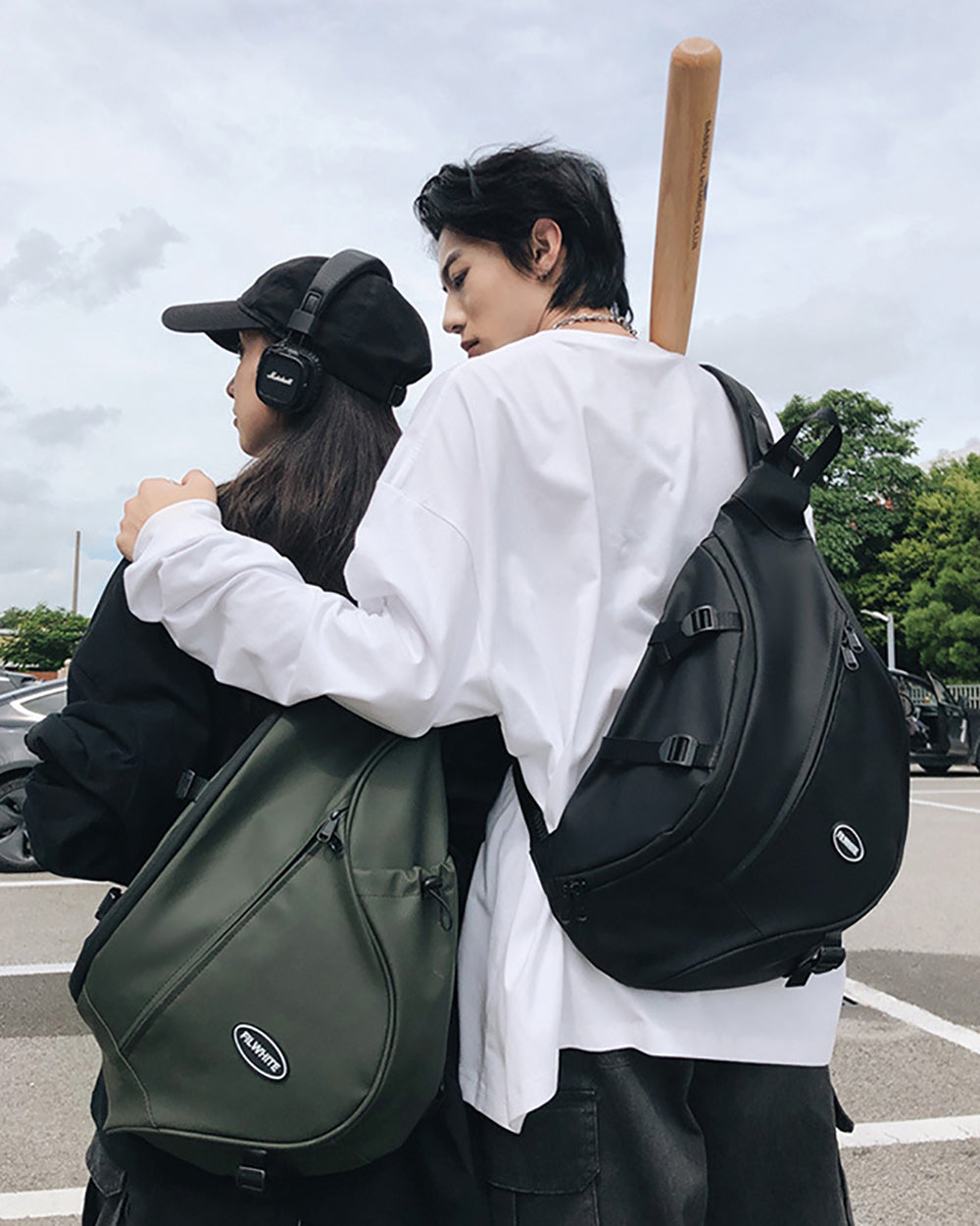 Green Solid Crossbody Sling Bag
