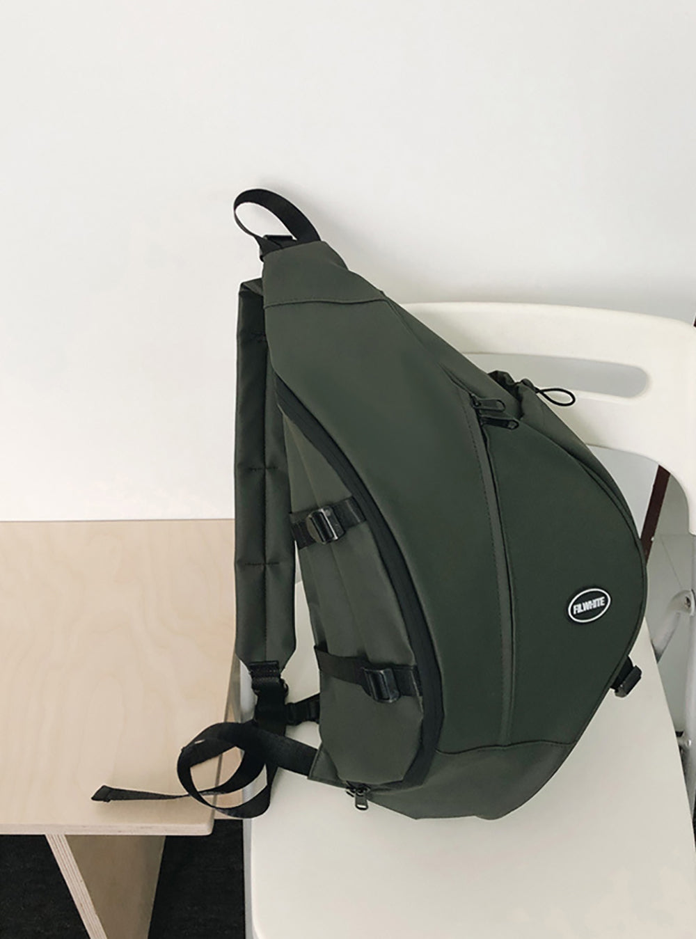 Green Solid Crossbody Sling Bag