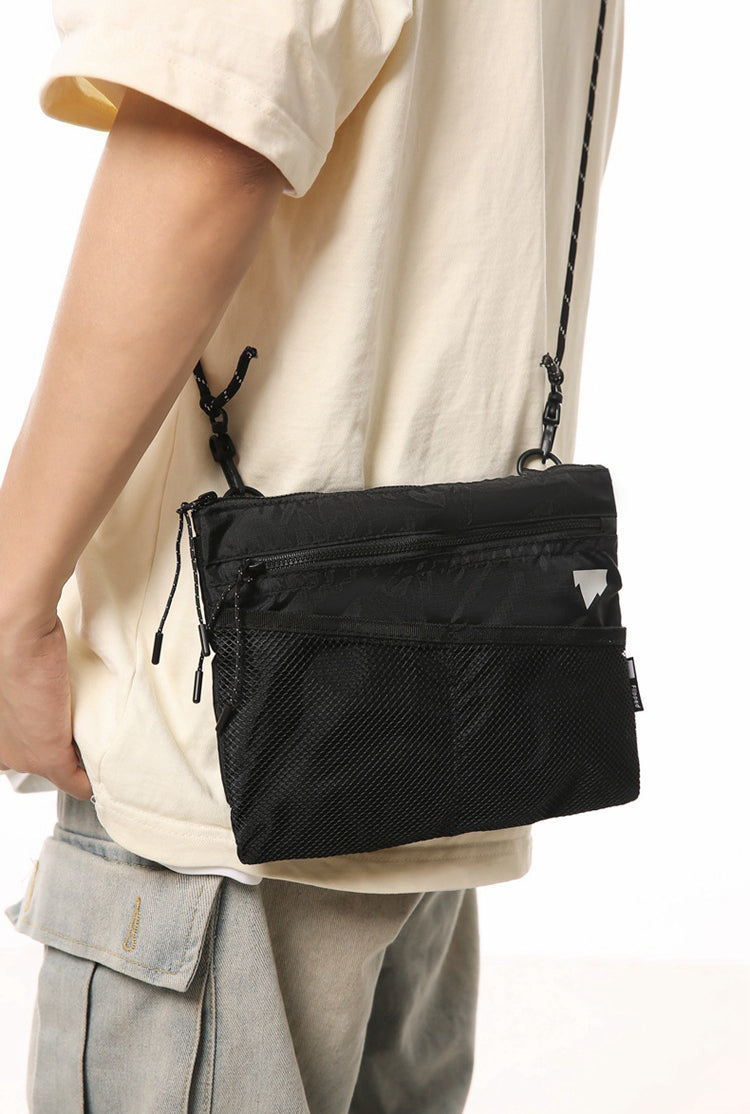 Black Solid One Handle Sling Bag
