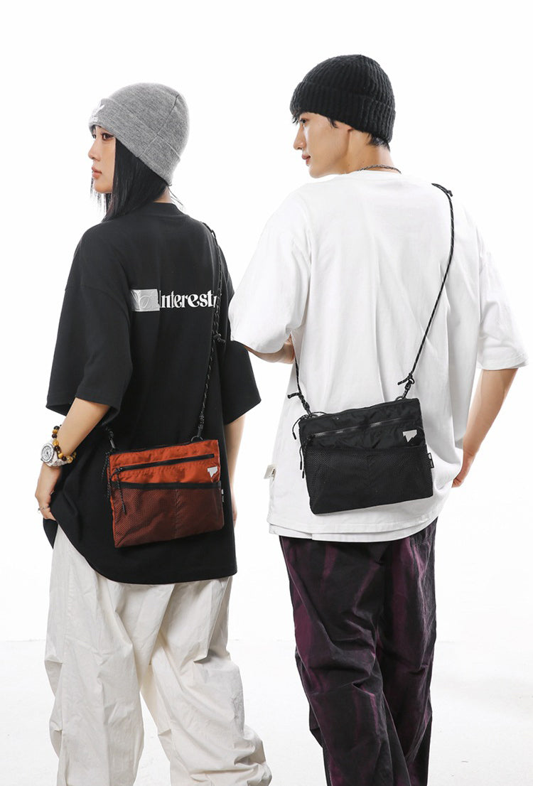 Black Solid One Handle Sling Bag