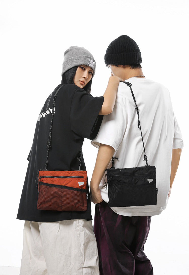 Black Solid One Handle Sling Bag