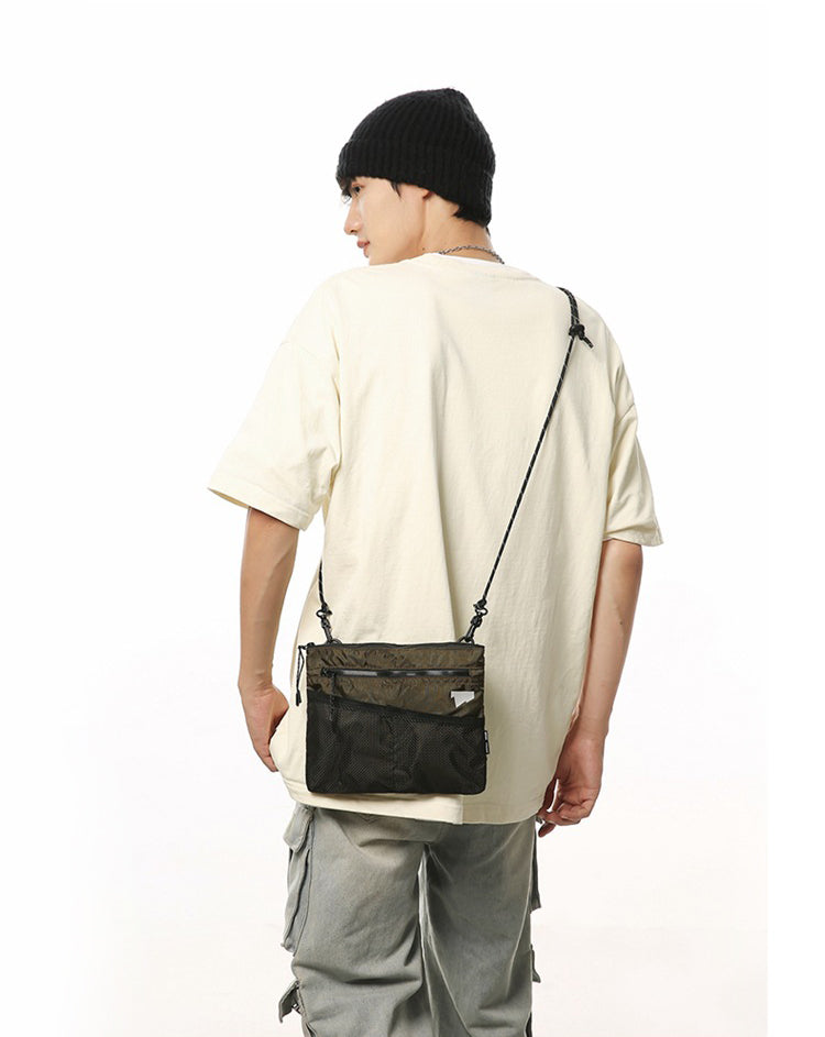 Black Solid One Handle Sling Bag