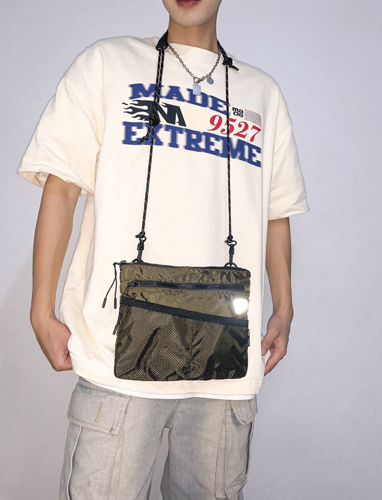 Black Solid One Handle Sling Bag