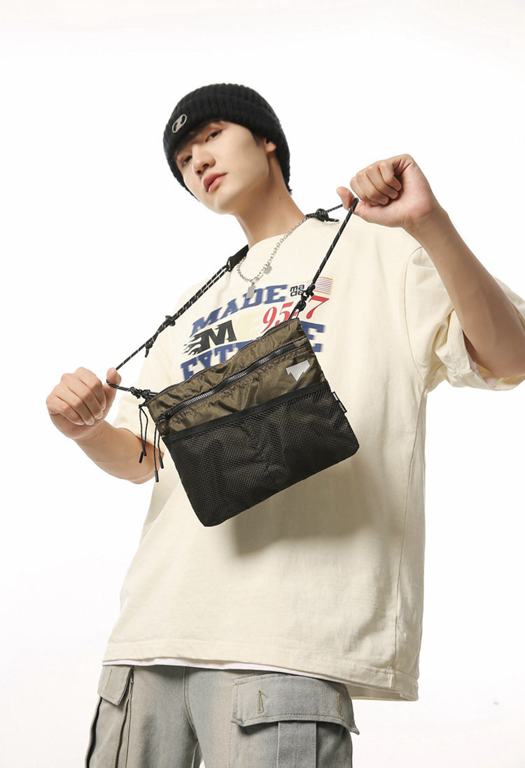 Black Solid One Handle Sling Bag