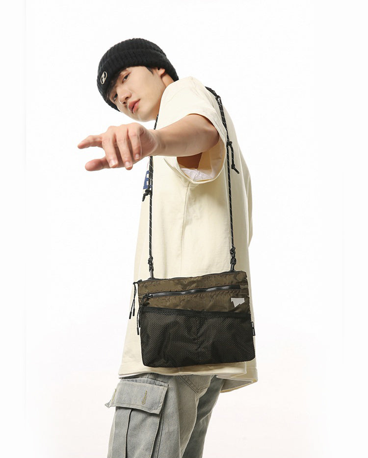 Black Solid One Handle Sling Bag