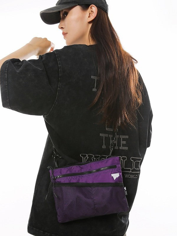 Black Solid One Handle Sling Bag