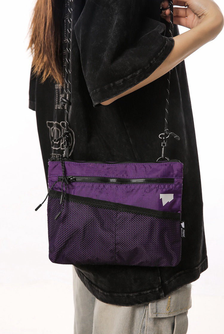 Black Solid One Handle Sling Bag