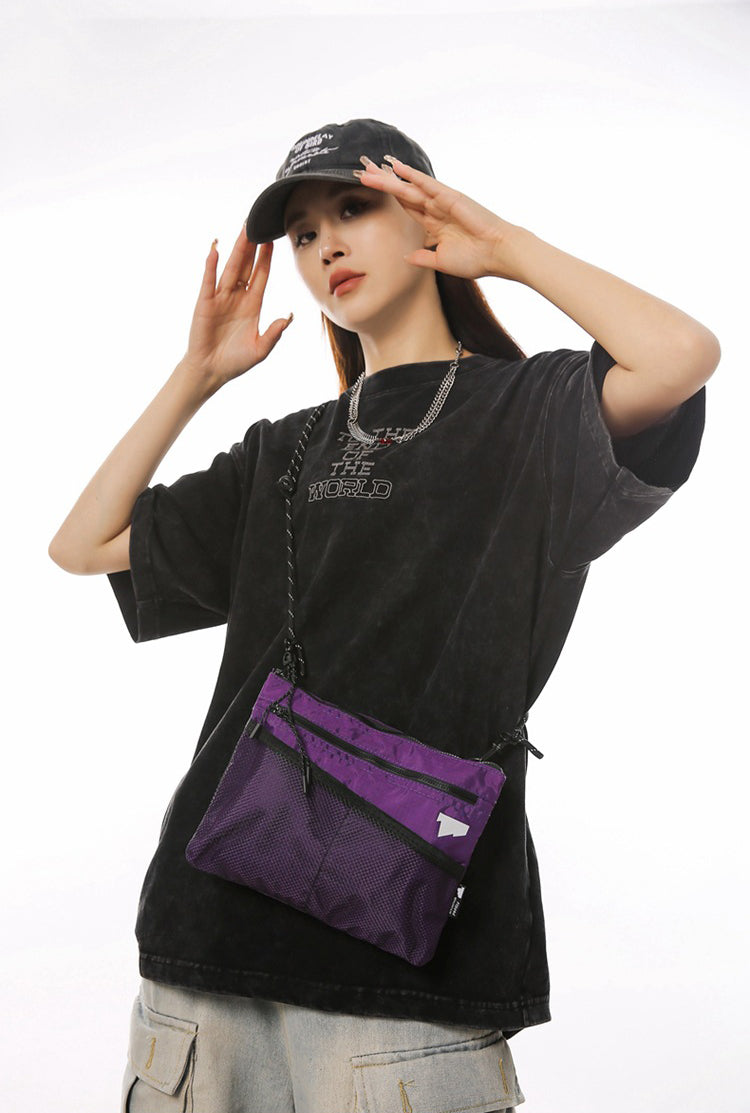 Black Solid One Handle Sling Bag