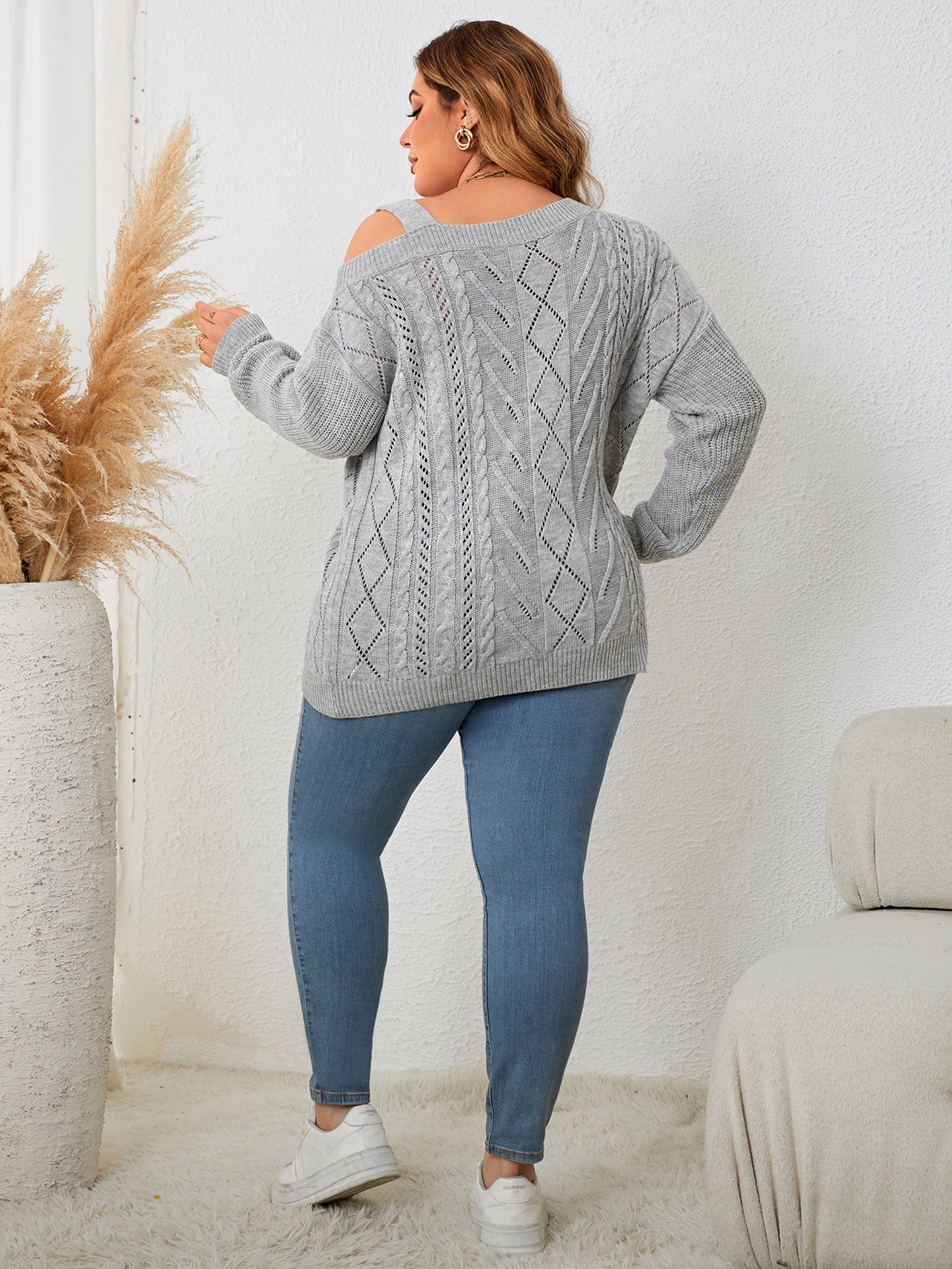 Women Cable Knit Pullover